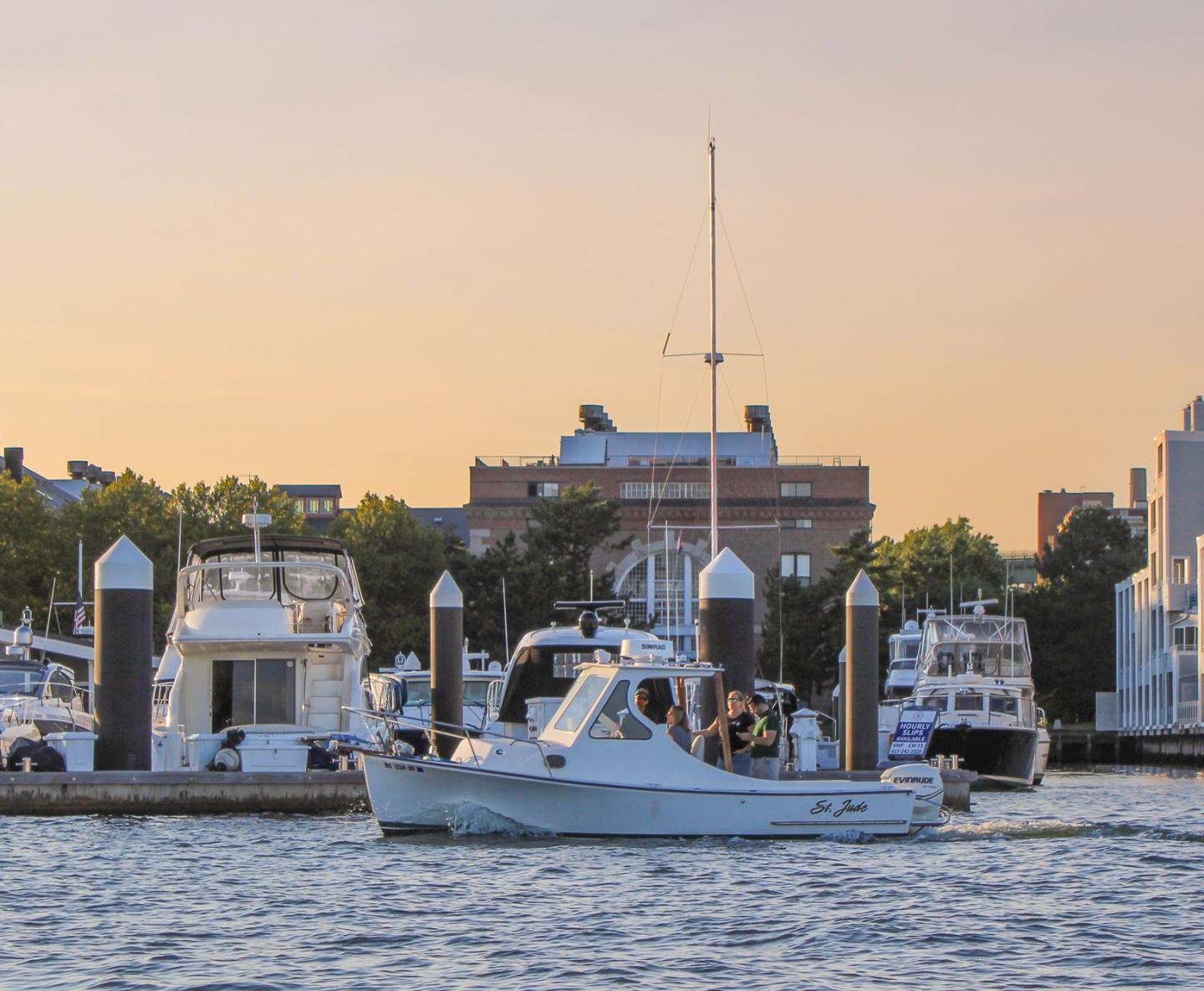Sunset at Charlestown Marina