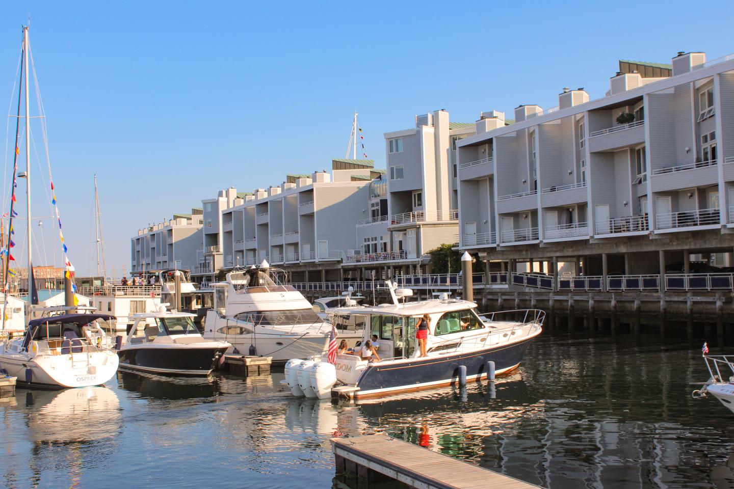 Golden hour at Charlestown Marina