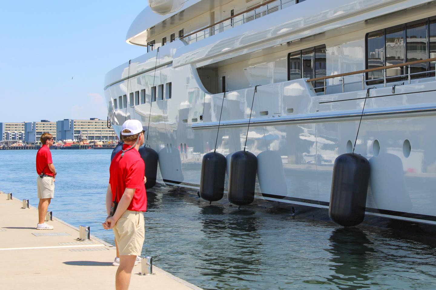 Dock attendants at Charlestown Marina